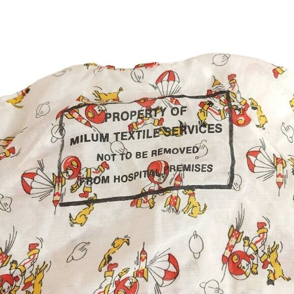 2 Medcrest Hospital Gowns Vintage 50s 60s Astronaut Made In USA Youth Size Small - Picture 2 of 8